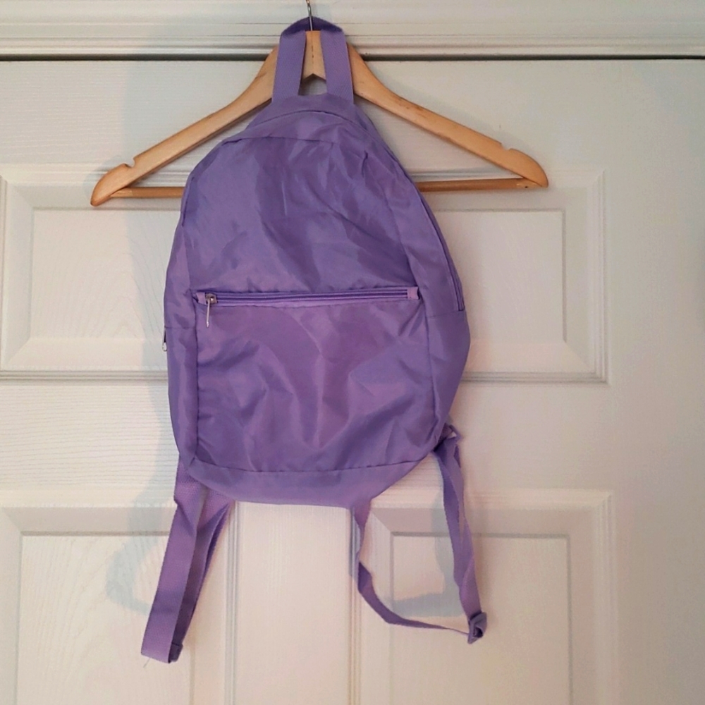 Purple Nylon Mini Backpack- Lightweight